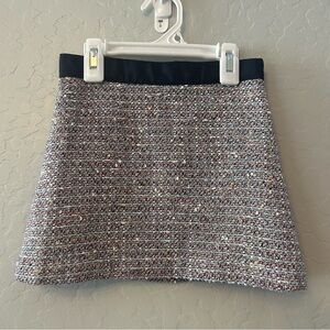 Brooks Brothers Fleece tweed skirt with metallic thread size 4 NEW